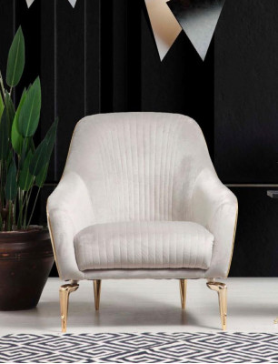 Sessel Einsitzer Luxus  Polster Sitz Designer Textil Sitz Stoff Modern