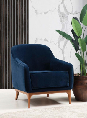 Luxus Sessel Sitzer Wohnzimmer 1 Sitz Stoff Polyester Stil Modern Design Neu