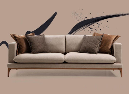 Zweisitzer Sofa 2 Sitzer Sofas Stoff Textil Wohnzimmer Polyester Modern Stil Neu