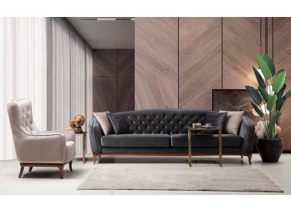 Luxus Couch Sofagarnitur Komplette Couchgarnitur 4+1 Sitzer Sessel Stoff Set Neu