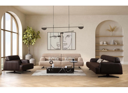 Luxus Sofagarnitur Sofa Garnitur Sofas 3 3 1 Sitzer Sessel Modern Leder Neu