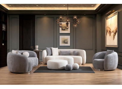 Sofagarnitur 4 3 1 Sitzer Wohnzimmer Komplett Sofas Set Modern Set Hocker