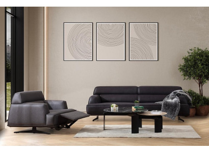 Luxus Sofagarnitur Sofa Garnitur Sofas 3 1 Sitzer Sessel Modern Leder Neu