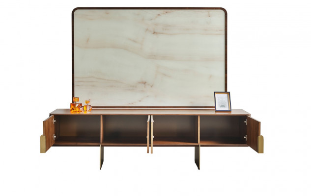 Wohnzimmer Set Besteht aus Vitrine TV Lowboard und TV Rahmen 3tlg. neu