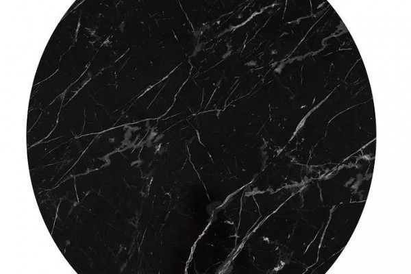  Runder Couchtisch Wohnzimmer Schwarz MDF + Metall X-beine neu Luxus