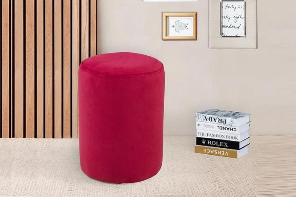  Rosa Sitzhocker Textilpolsterung MDF-Spanplattenrahmen Luxushocker neu