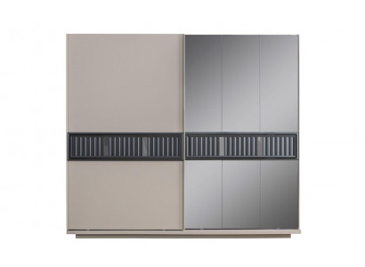  Moderner Beiger Schlafzimmer Kleiderschrank Spiegelschrank Holz Möbel