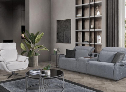  Moderne Sofagarnitur Wohnzimmer 3-Sitzer Polstercouchen Einsitzer 2tlg