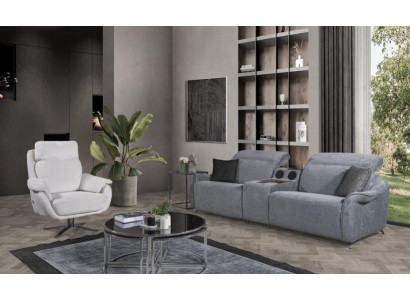  Moderne Sofagarnitur Wohnzimmer 3-Sitzer Polstercouchen Einsitzer