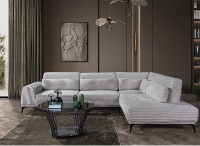  Stilvolles Ecksofa L-Form Luxus Wohhnzimmer Wohnlandschaft Sofas Couchen