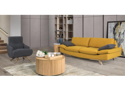  Stilvolle Wohnzimmer Garnitur Designer 3-Sitzer Luxus Couch Sessel 2tlg
