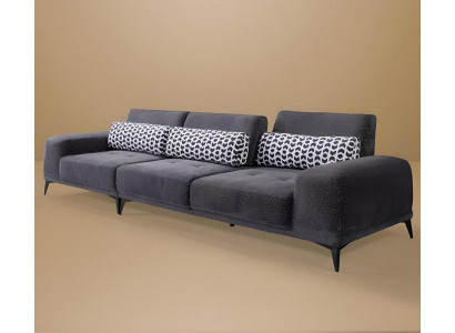  Grauer 4-Sitzer Wohnzimmer Luxus Couch Moderne Couch Polster Möbel Neu