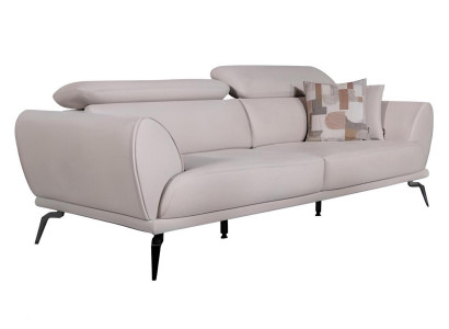  Weißer Wohnzimmer 3-Sitzer Designer Luxus Couch Moderne Sitzmöbel Neu
