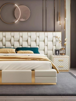 Luxus Schlafzimmer Set Komplettes Zimmer Möbel Bett Nachttisch Einrichtung