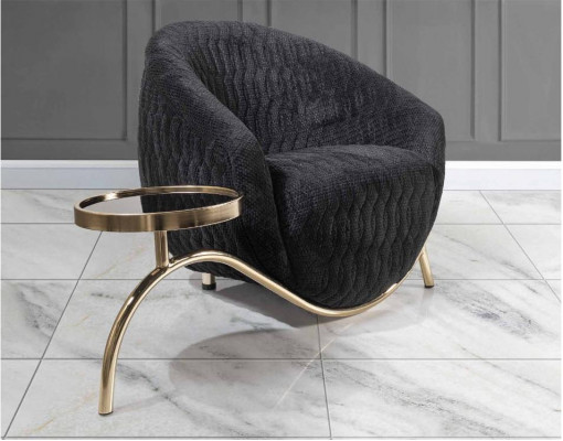 Schwarzer Clubsessel Designer Cocktailsessel Moderner Einsitzer Sessel