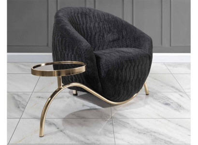 Schwarzer Clubsessel Designer Cocktailsessel Moderner Einsitzer Sessel