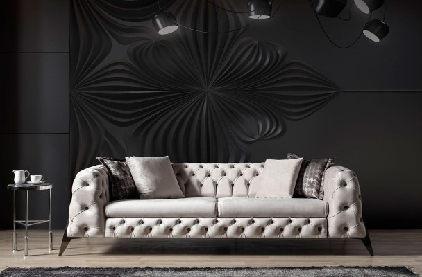 Hellgraue Wohnzimmer Chesterfield Sofagarnitur 4+3 Sessel Luxus Sessel