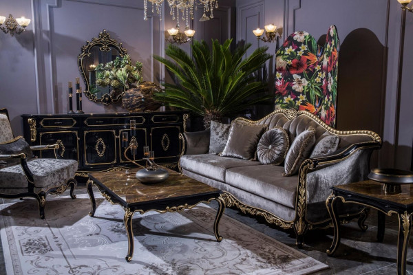 Sofagarnitur Sofa Kommode Beistelltisch Couchtisch Sessel Sofas Set 5tlg.