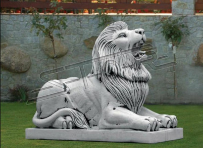 XXL Löwe Figur Garten Terrasse Dekoration Deko Stein Skulptur