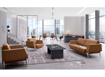 Wohnzimmer Set Sofagarnitur 3+1+1 Sitzer Tisch Couchtisch Designer Neu 4tlg.