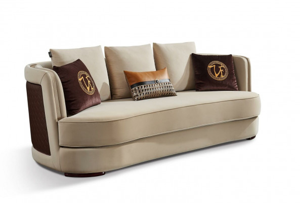 Wohnlandschaft Sofagarnitur 3+1+1 Sitzer Ledersofa Couch Garnitur