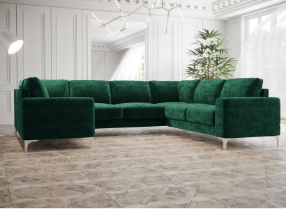 Wohnlandschaft Polsterecke Sofa Couch Sofas Neu Wohnzimmer Samt Ecksofa U-Form