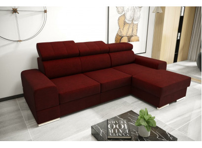 Wohnlandschaft Bettfunktion Stoff Ecksofa L-Form Sofa Couch Design Textil Sofas