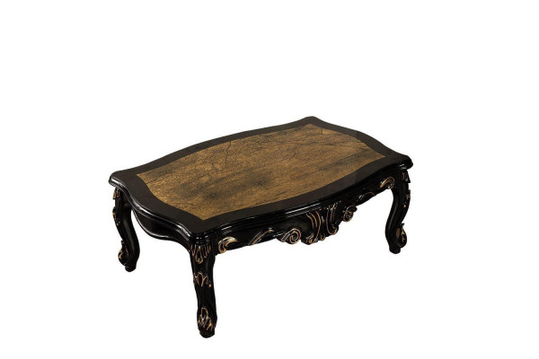 Schwarze Barock Möbel Sofagarnitur Sofa Couch Polster Möbel Tisch 5tlg