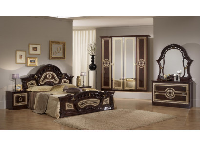 Design Schlafzimmer 6 tlg. Schlafzimmer Komplett Set Bett Nachttisch Kommode Neu