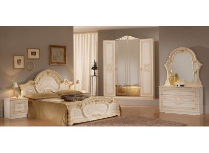 Design Schlafzimmer 6 tlg. Schlafzimmer Komplett Set Bett Nachttisch Kommode Neu