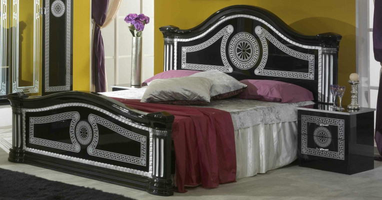 Schlafzimmer Komplett Set Königliches Stil Modrern Bett Nachttisch 6 tlg. Neu