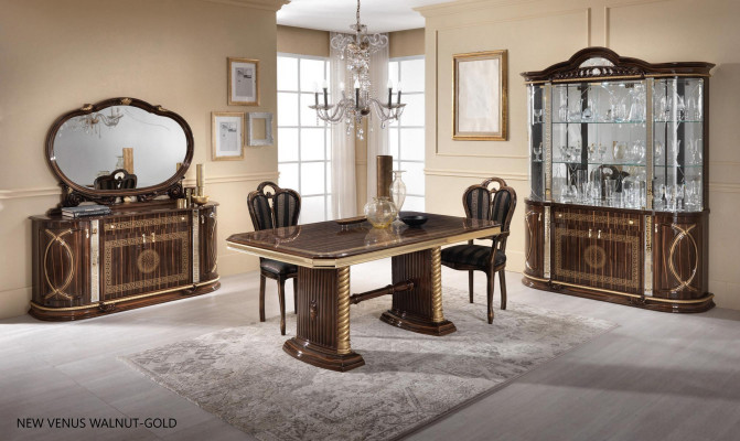 Klassische Anrichte mit Spiegel Kommode xxl Schrank Sideboard Italienische Möbel