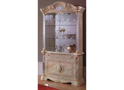 Luxus Schaufenster Vitrine Vitrinen Glas Schrank Modern Stil Holz Wohnzimmer