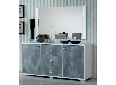 Moderne Kommoden 2tlg. Set Stil Modern Kommode + Spiegel Italienische Möbel