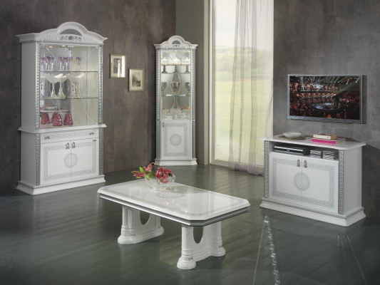 Eckschrank Luxus Vitrine Vitrinen Schrank Holz Schränke Italienische Stil Möbel