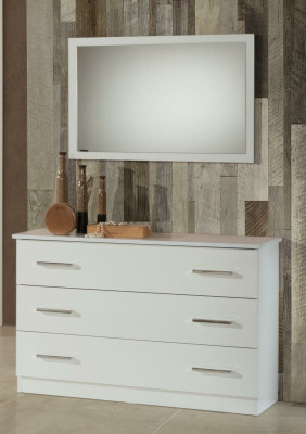 Schmink Tische Konsolen Tisch Side Board Zimmer Holz Spiegel + Kommode 2tlg. Set