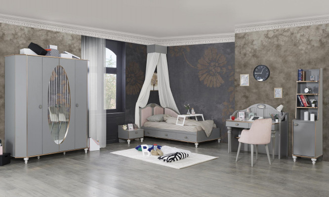 Komplett Jugendzimmer Kinderzimmer Set Schreibtisch Buecherregal Neu