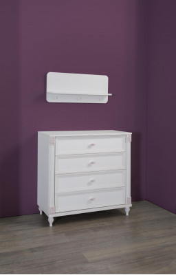 Babybett Kinderbett Kleiderschrank Kommode Kinderzimmer Möbel Holz 3tlg Set Neu