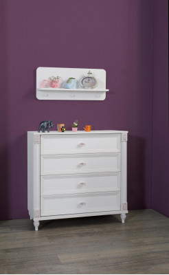 Babybett Kinderbett Kleiderschrank Kommode Kinderzimmer Möbel Holz 3tlg Set Neu
