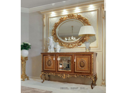 Luxus Sideboard Kommode Gold Schränke Holz Wohnzimmer Möbel Schrank