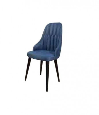 Origineller Esshocker blauer Farbe mit einem weichen Rücken für Ihr Esszimmer