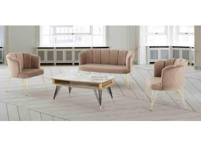 Sofagarnitur Couch Sofa Polster Möbel Couchen 3tlg. Set Garnitur Komplett
