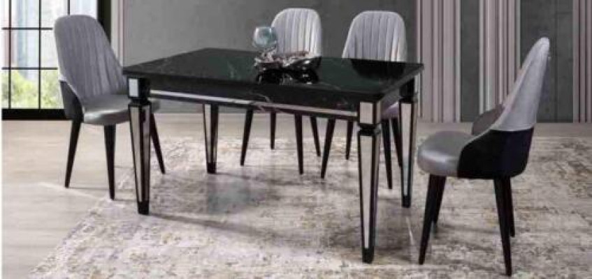 Tisch Esstisch Möbel Essgarnitur Essgarnitur Essgruppe Tisch 4x Stühle 5tlg.