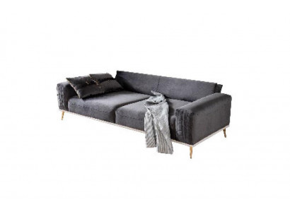 Sofa 3 Sitzer Sofas Couchen Polster Wohnzimmer Design Textil Stoff 