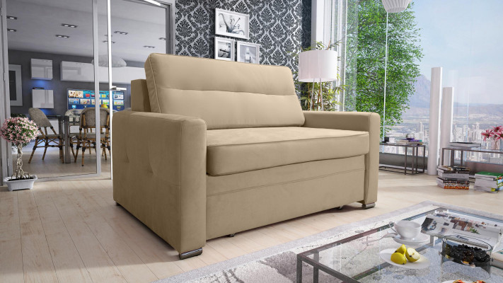 Design Couch Stoff Chesterfield Sessel 1.5 Sitzer Polster Sofas Lounge Club 