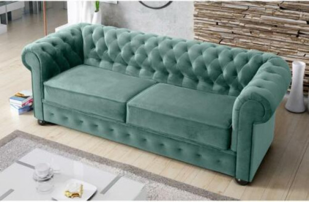 Design Sofa Couch 3 Sitzer Polsterung Leder Big Sofas Textil Chesterfield 