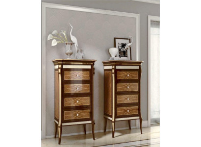 Kommode Luxus Schränke Kommoden Holz Möbel Braun Schlafzimmer  Set 2tlg
