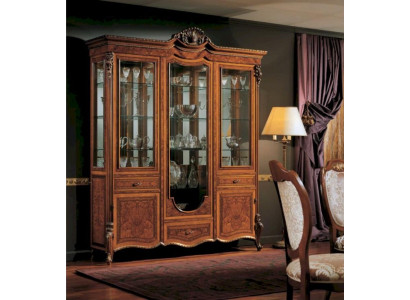 Luxus Vitrine Schränke Braun Groß Vitrinen Schrank Holz Wohnzimmer