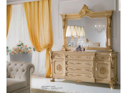 Kommode Spiegel Schminktisch Frisiertisch Konsole Beige Garnitur Schlafzimmer