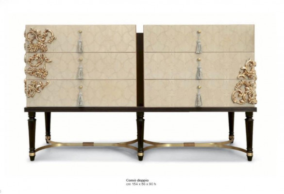 Kommode Sideboard Luxus Schränke Kommoden Schlafzimmer Holz Beige